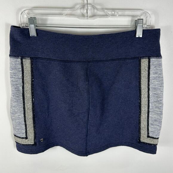 Lululemon Cotton Blend Athletic Skirt Sweat Skirt Comfy Lounge Blue Size 10 - Picture 2 of 9